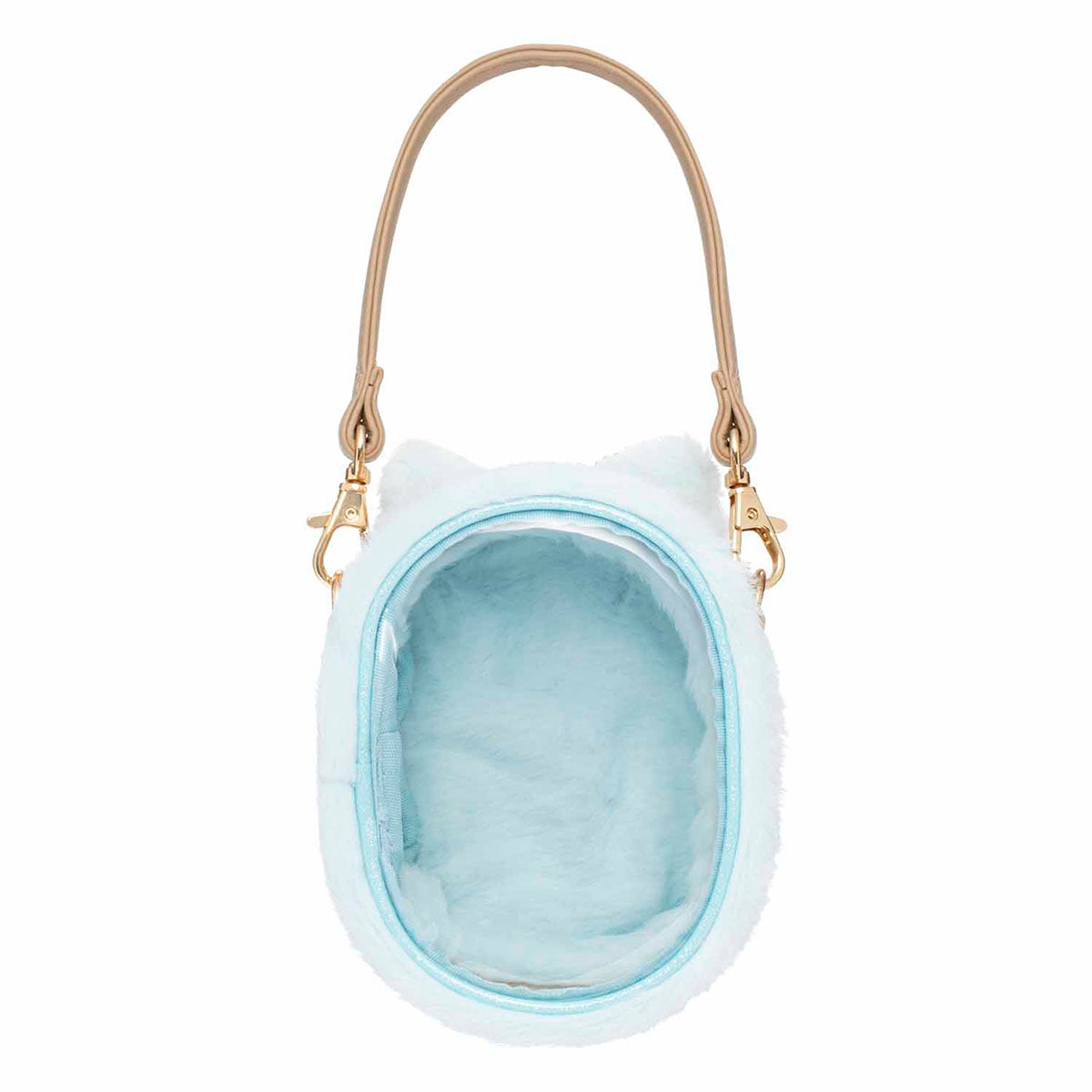 Estuche casita para gatitos Kiramekko celeste