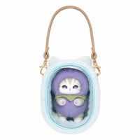 Estuche casita para gatitos Kiramekko celeste