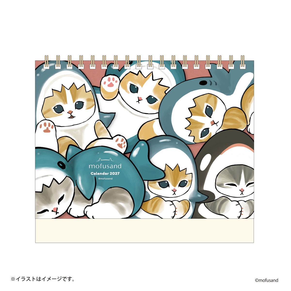 Calendario de escritorio Mofusand 2027 con mini stickers