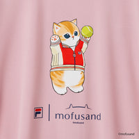 Polera manga corta mofusand x FILA rosa, BJ Cat