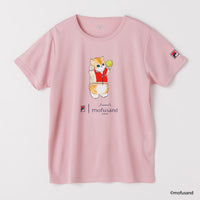 Polera manga corta mofusand x FILA rosa, BJ Cat