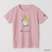 Polera rosada mofusand × FILA - Pelota de tenis