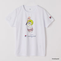 Polera manga corta mofusand x FILA blanca