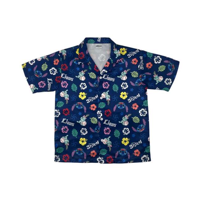 Camisa hawaiana infantil de Stitch y Saitama Seibu Lions