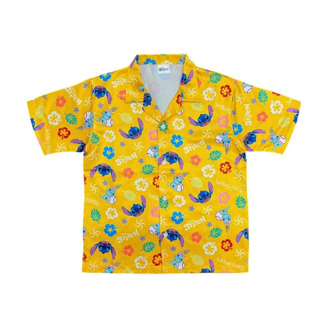 Camisa hawaiana infantil Stitch x Fukuoka SoftBank Hawks