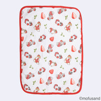 Manta reversible Mofusand de gatito con frutilla