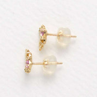 Aros Rapunzel en oro amarillo K10 con piedras de colores