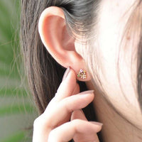 Aros Rapunzel en oro amarillo K10 con piedras de colores