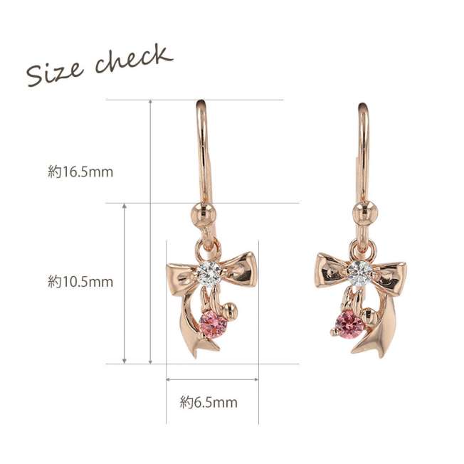 Aros de Minnie Mouse en plata con baño de oro rosa