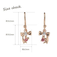 Aros de Minnie Mouse en plata con baño de oro rosa