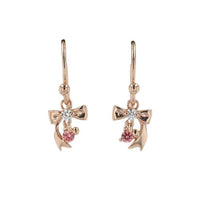 Aros de Minnie Mouse en plata con baño de oro rosa