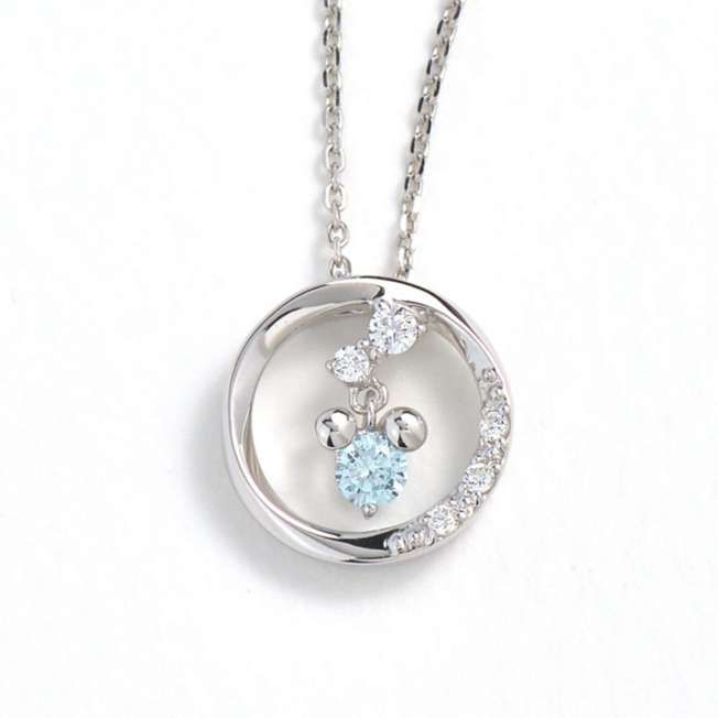 Collar de Mickey Mouse con circonia azul
