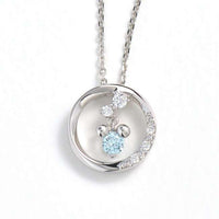 Collar de Mickey Mouse con circonia azul