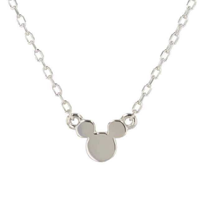 Collar con colgante de Mickey Mouse en platino y diamante
