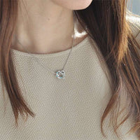 Collar colgante de Ariel con corazón, plata con baño de rodio