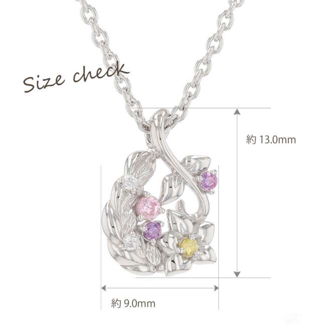 Collar colgante de Rapunzel con baño de rodio