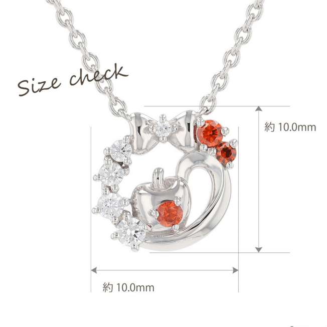 Collar de Blancanieves con manzana y cinta