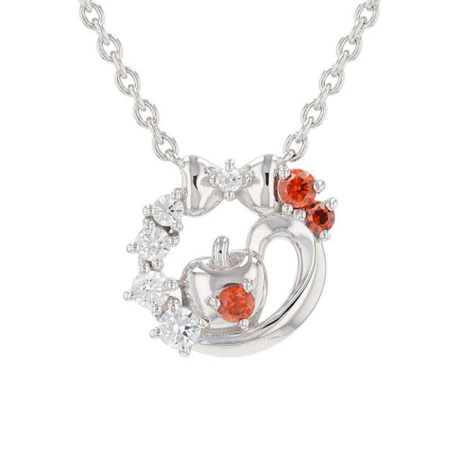 Collar de Blancanieves con manzana y cinta