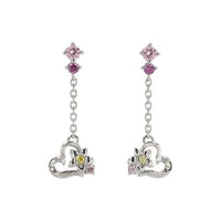 Aros de Rapunzel con corazón y baño de rodio