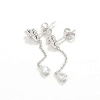 Aros colgantes de Mickey y Minnie con cadena larga