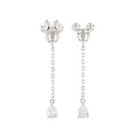 Aros colgantes de Mickey y Minnie con cadena larga