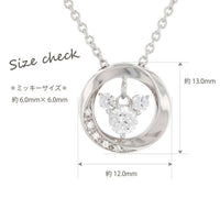 Collar de plata con baño de rodio de Mickey Mouse