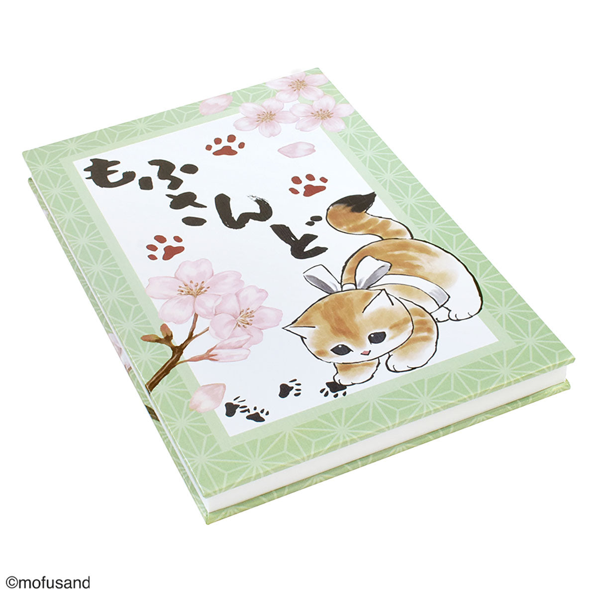 Cuaderno de sellos Mofusand con flores de cerezo