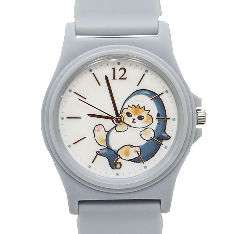 Reloj de PVC mofusand con diseño de tiburón