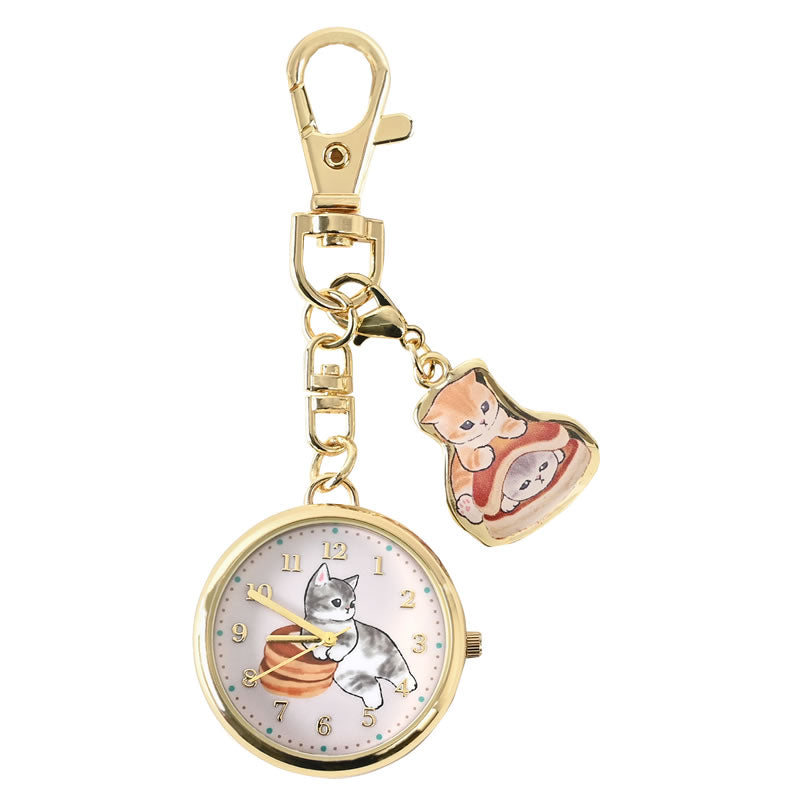 Reloj llavero Mofusand con dije de panqueque
