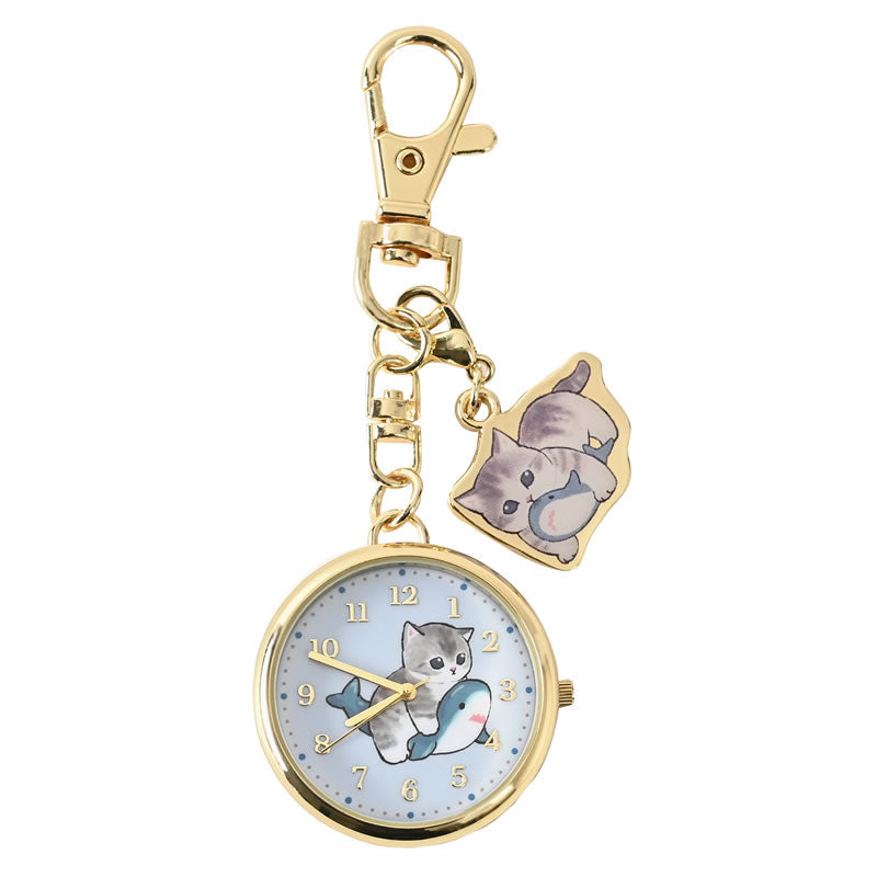Reloj tipo llavero Mofusand con dije de tiburón