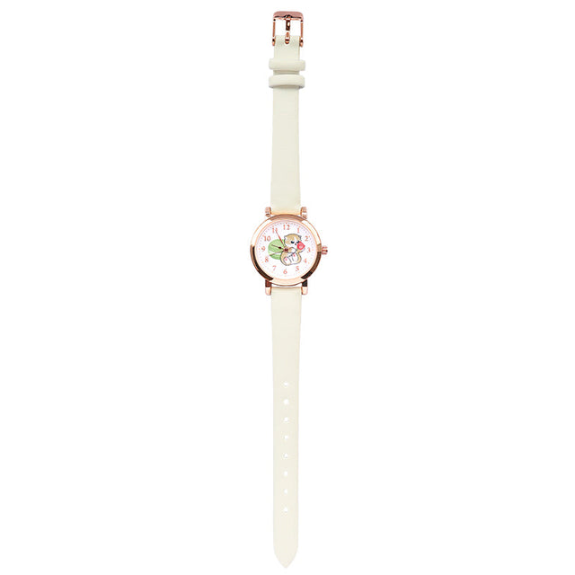 Reloj blanco mofusand con macarón