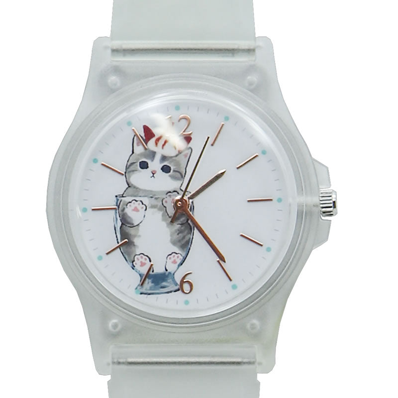 Reloj mofusand con diseño de parfait