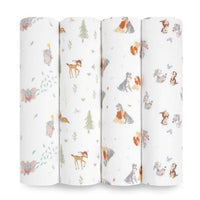 Set de 4 mantas de muselina Disney