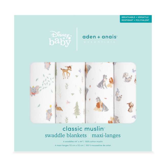 Set de 4 mantas de muselina Disney