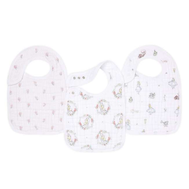 Pack de 3 baberos clásicos con broche Alice in Wonderland