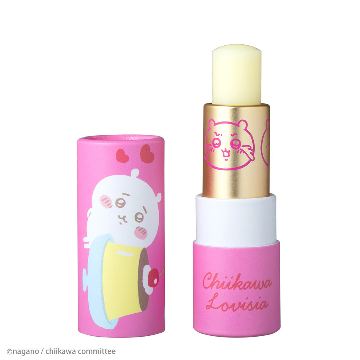 Bálsamo labial Chiikawa Lovisia con aroma a pudín