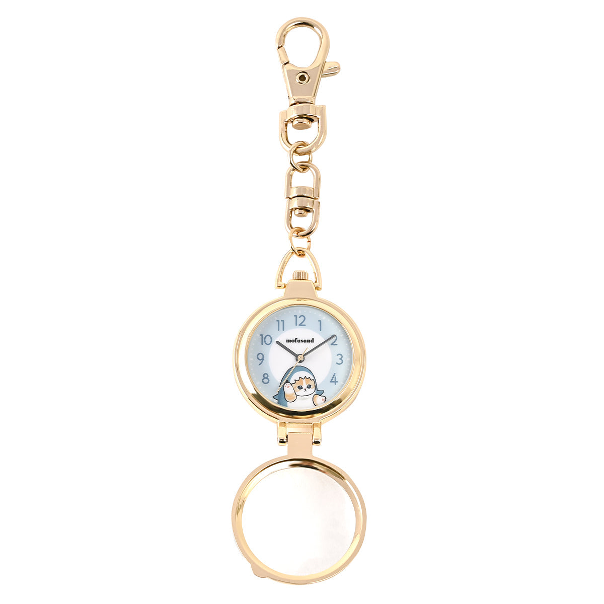 Reloj con lupa mofusand: gato tiburón