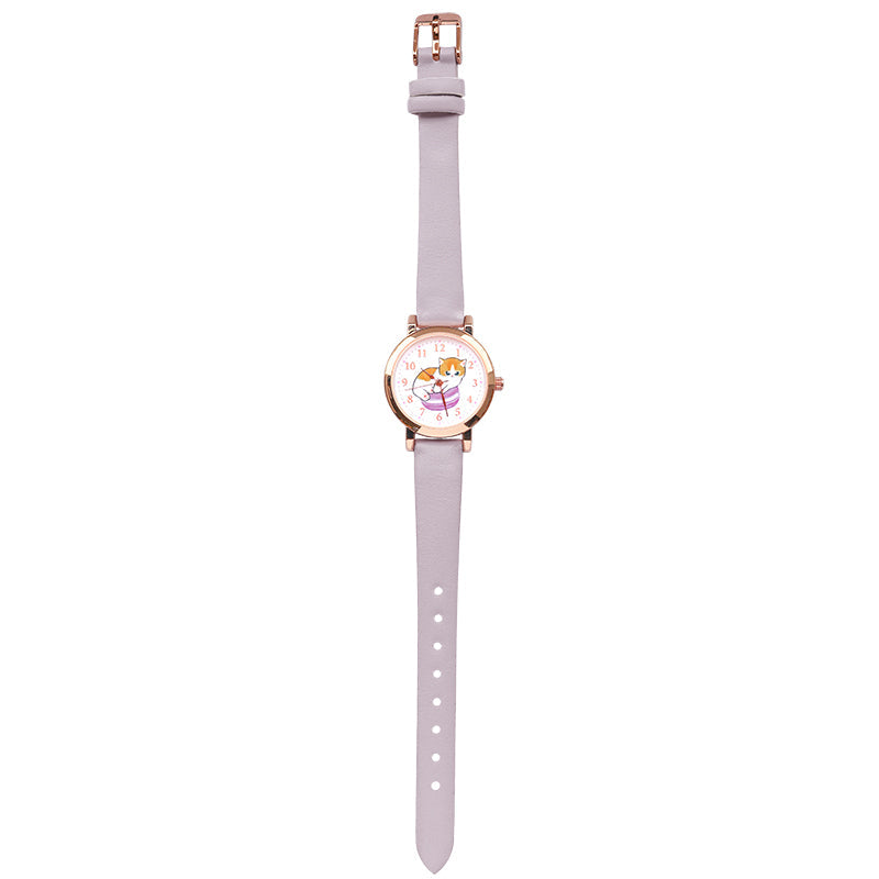 Reloj mofusand de macarón morado