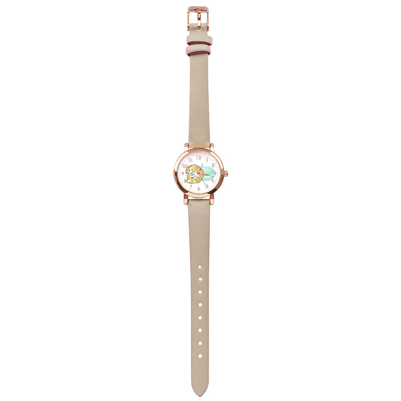 Reloj mofusand con macaron beige