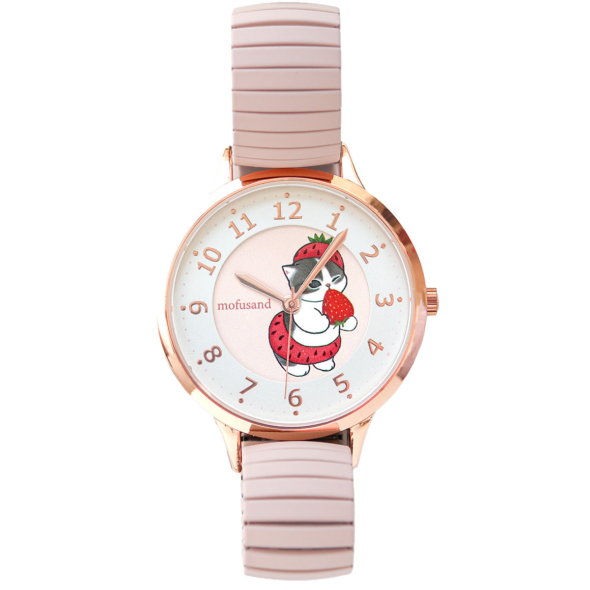 Reloj extensible mofusand Gato con frutilla