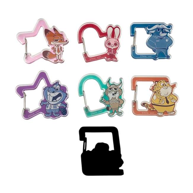 Set de mosquetones acrílicos Zootopia 2 (caja)