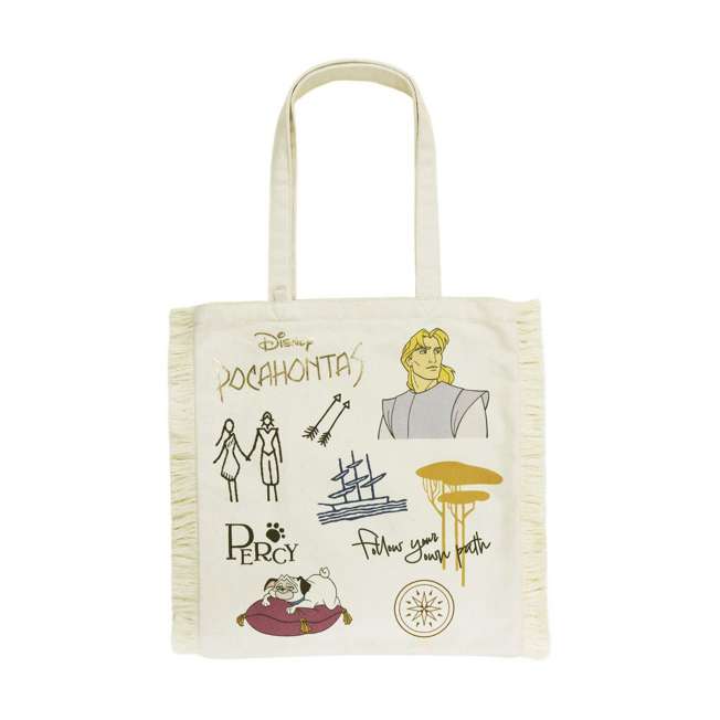 Bolso tote de lona con flecos de Pocahontas