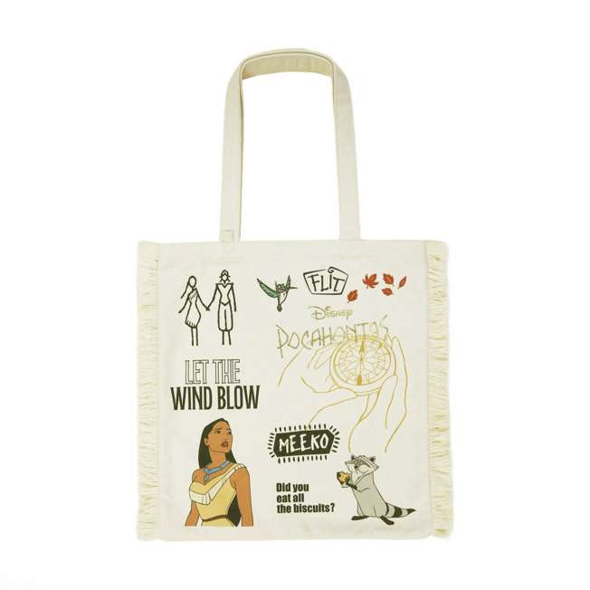 Bolso tote de lona con flecos de Pocahontas