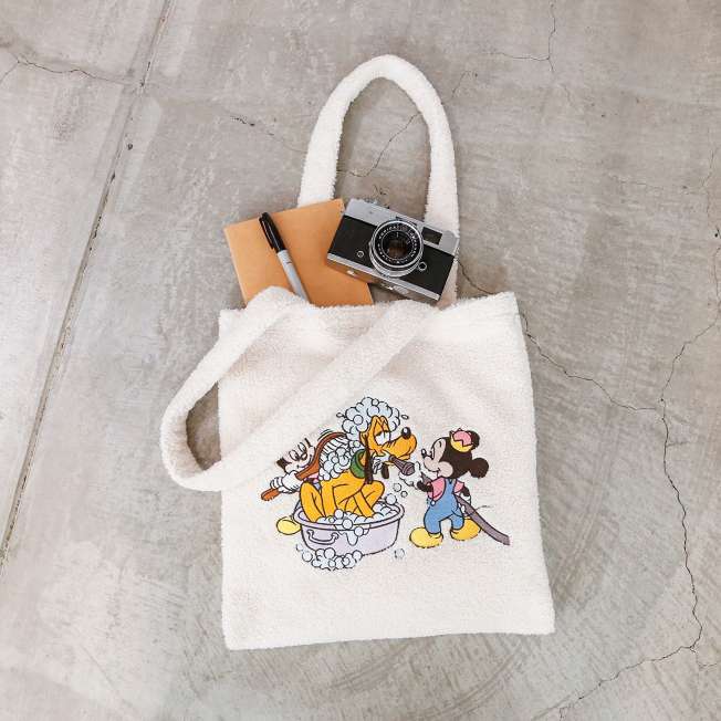 Tote de borreguito bordado de Pluto, Morty y Ferdie