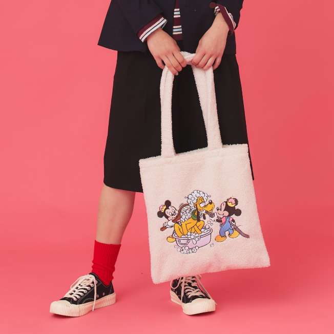 Tote de borreguito bordado de Pluto, Morty y Ferdie