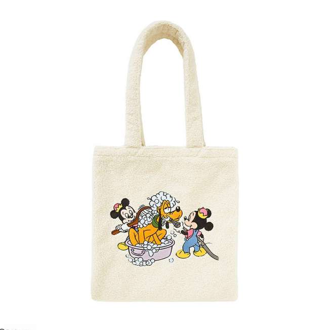 Tote de borreguito bordado de Pluto, Morty y Ferdie