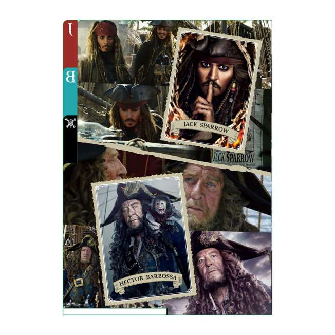 Carpeta transparente de 3 bolsillos Piratas del Caribe