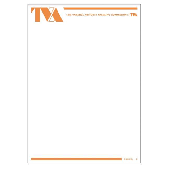 Bloc de notas Loki: estilo manual de la TVA