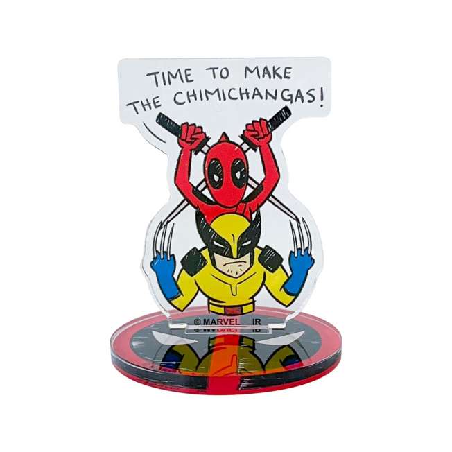 Soporte acrílico sorpresa de Deadpool y Wolverine