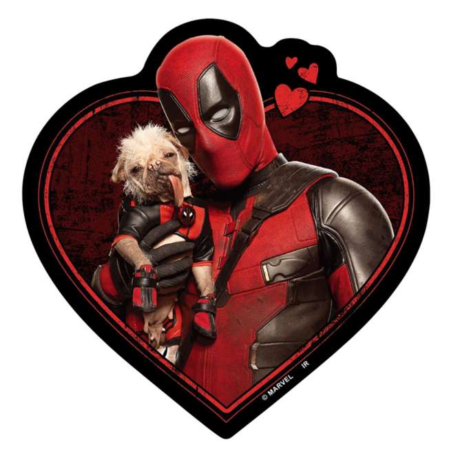 Sticker troquelado de Deadpool y Dogpool